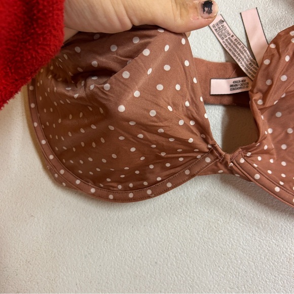 Victoria’s Secret Polka Dot Underwire Bra in Brown - Size 36DDD - Picture 2 of 7